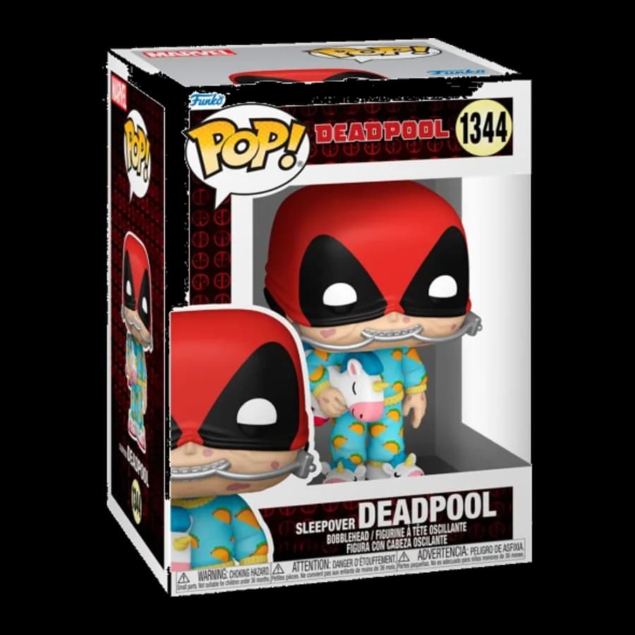 FUNKO POP! MARVEL: DEADPOOL - SLEEPOVER DEADPOOL #1344 BOBBLE-HEAD VINYL FIGURE