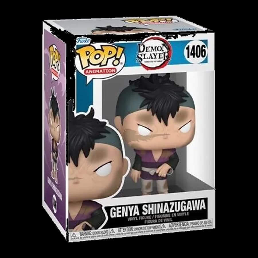 FUNKO POP! ANIMATION: DEMON SLAYER KIMETSU NO YAIBA - GENYA SHINAZUGAWA #1406 VINYL FIGURE