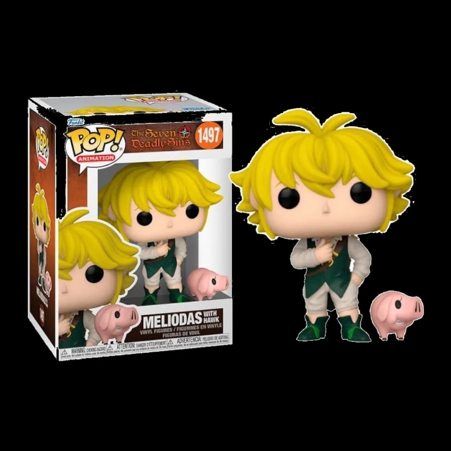FUNKO POP! ANIMATION: SEVEN DEADLY SINS - MELIODAS WITH HAWK #1497 VINYL FIGURE