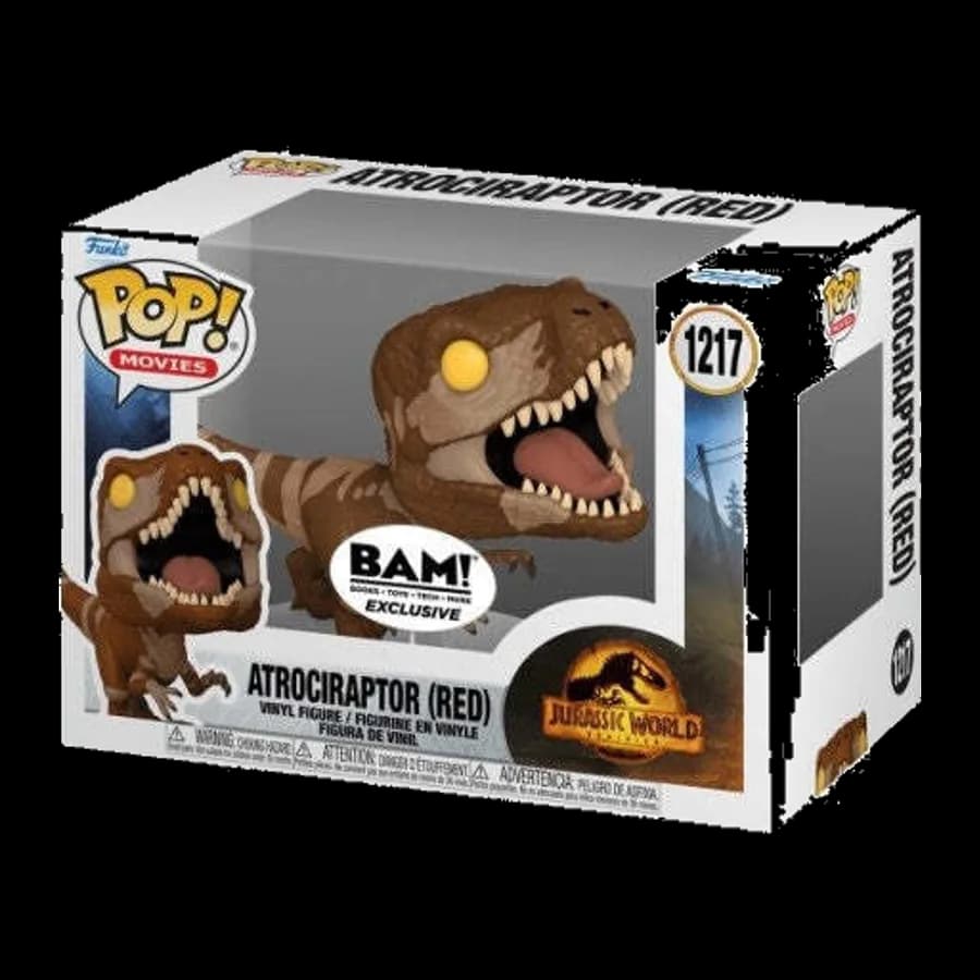 FUNKO POP! MOVIES: JURASSIC WORLD DOMINION - ATROCIRAPTOR (RED) #1217 VINYL FIGURE