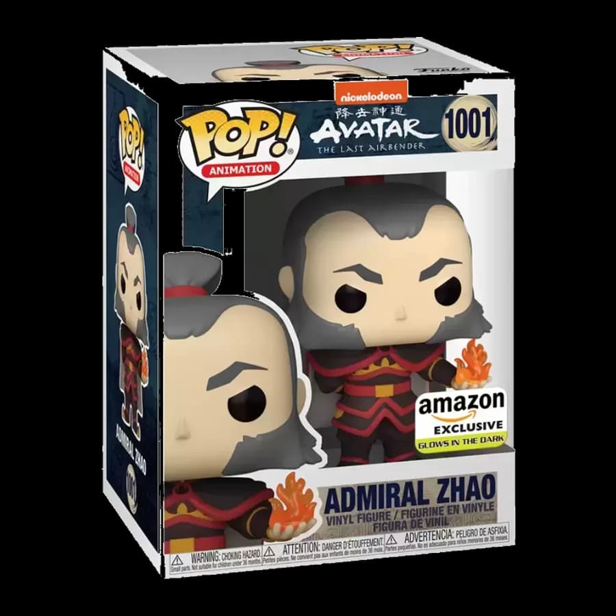 FUNKO POP! ANIMATION: AVATAR THE LAST AIRBENDER - ADMIRAL ZHAO (with fireball) (glows in the dark) #1001 VINYL FIGURE