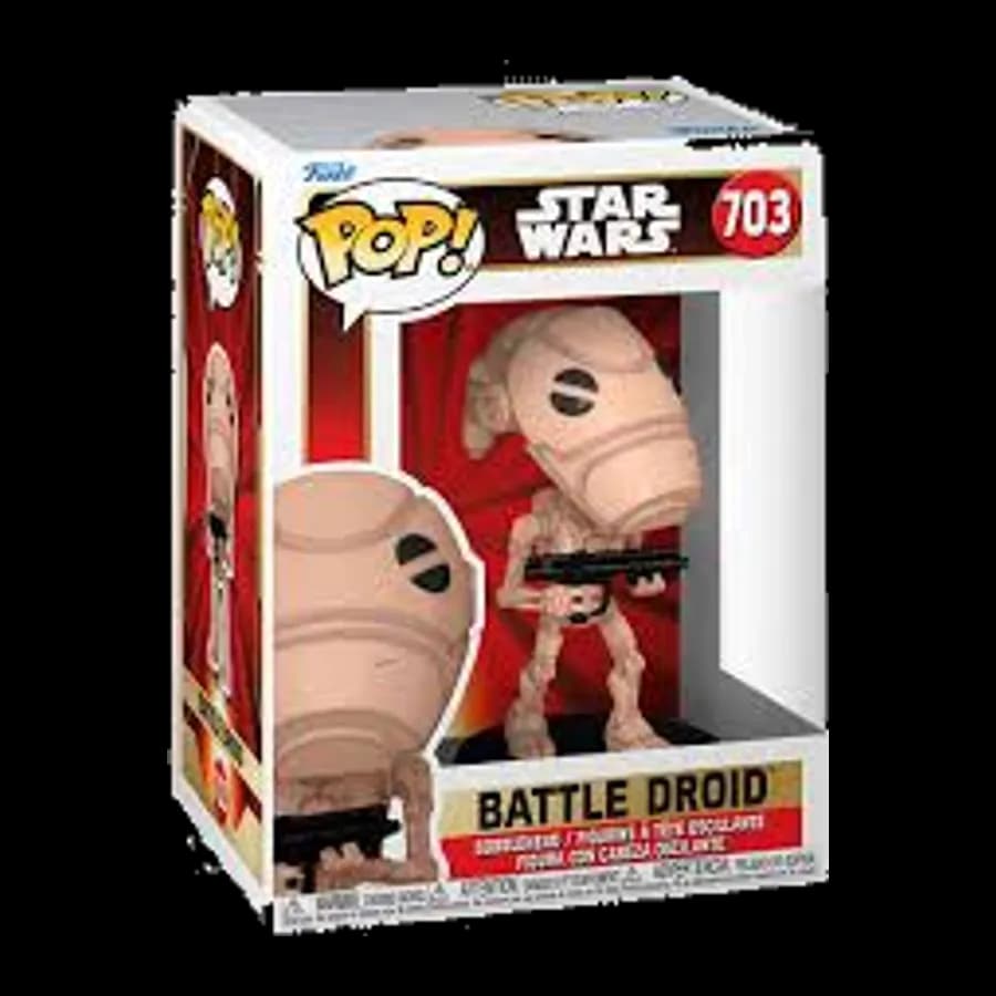 FUNKO POP! DISNEY STAR WARS: EP1 THE PHANTOM MENACE ANNIVERSARY - BATTLE DROID #703 BOBBLE-HEAD VINYL FIGURE