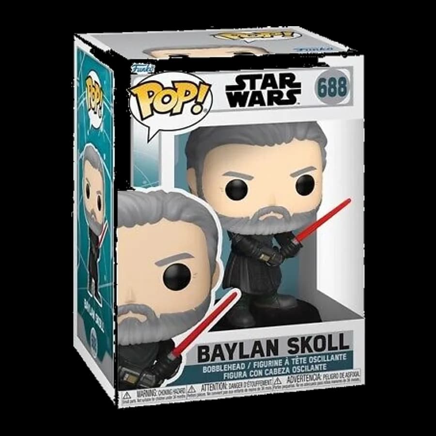 FUNKO POP! DISNEY: STAR WARS AHSOKA S2 - BAYLAN SKOLL #688 BOBBLE-HEAD VINYL FIGURE