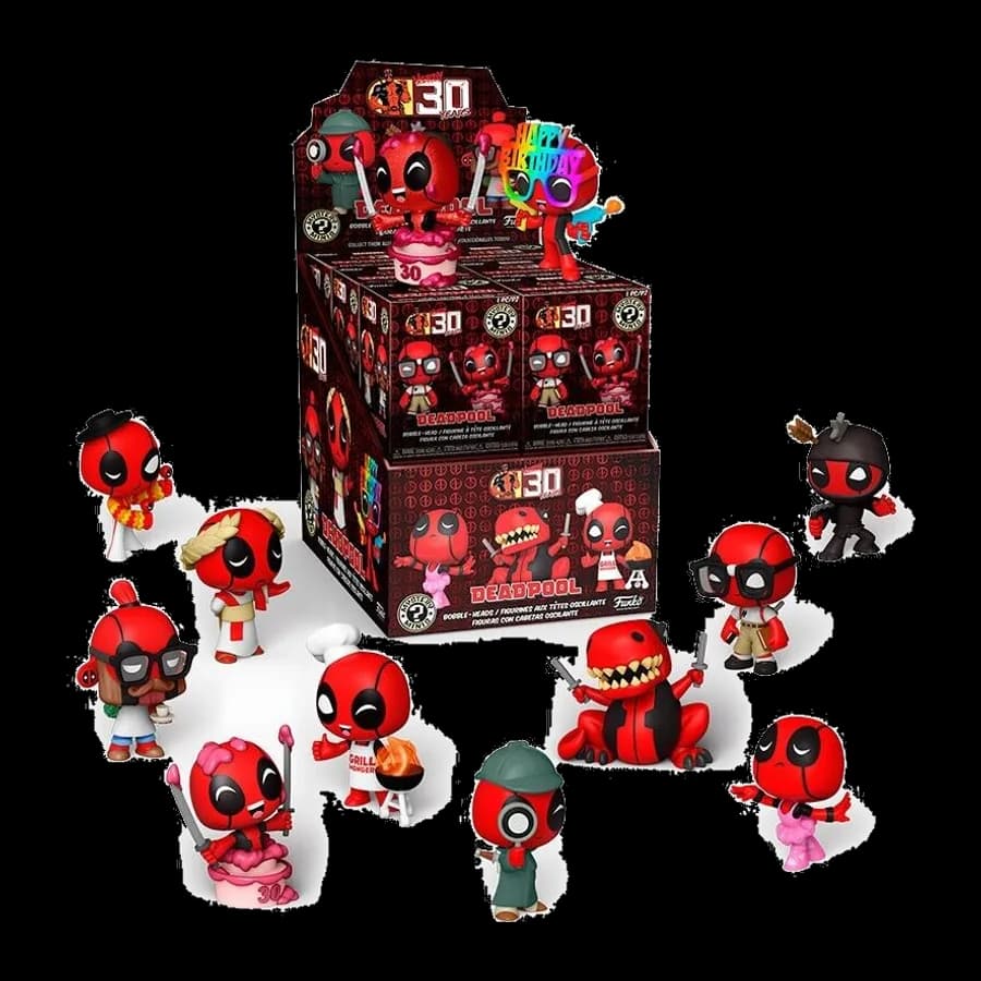 FUNKO POP! MYSTERY MINIS: DEADPOOL 30th YEARS (BLIND MYSTERY BOX) BOBBLE-HEAD VINYL FIGURE