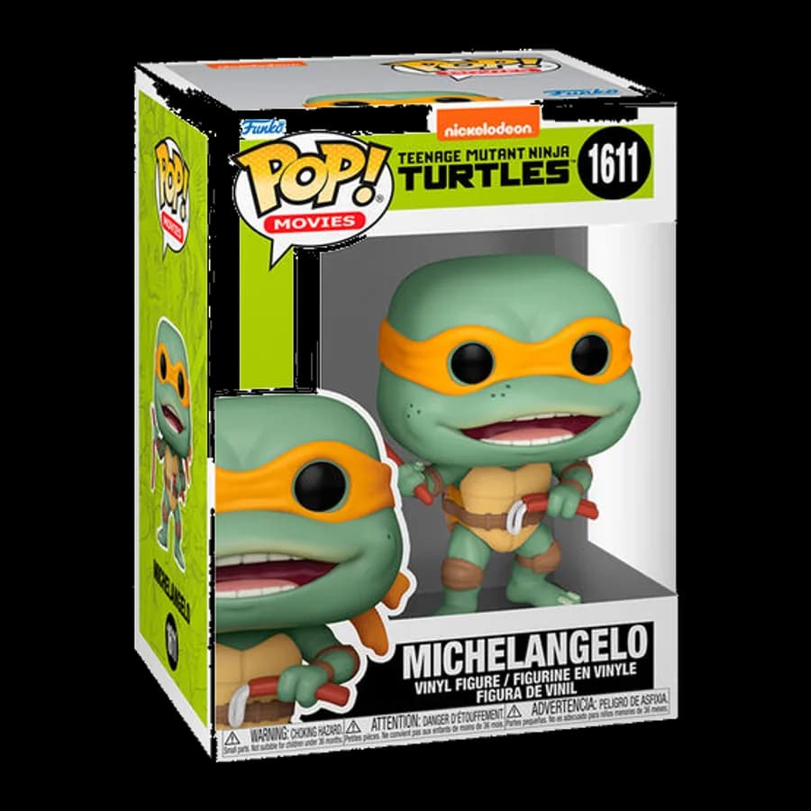 FUNKO POP! MOVIES: TEENAGE MUTANT NINJA TURTLES - MICHELANGELO SAUSAGE LINK NUNCHUCKS #1611 VINYL FIGURE