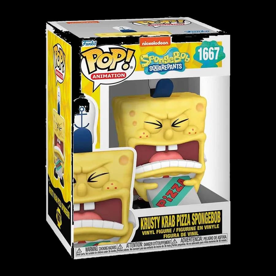 FUNKO POP! ANIMATION: SPONGEBOB SQUAREPANTS - KRUSTY KRAB PIZZA SPONGEBOB #1667 VINYL FIGURE
