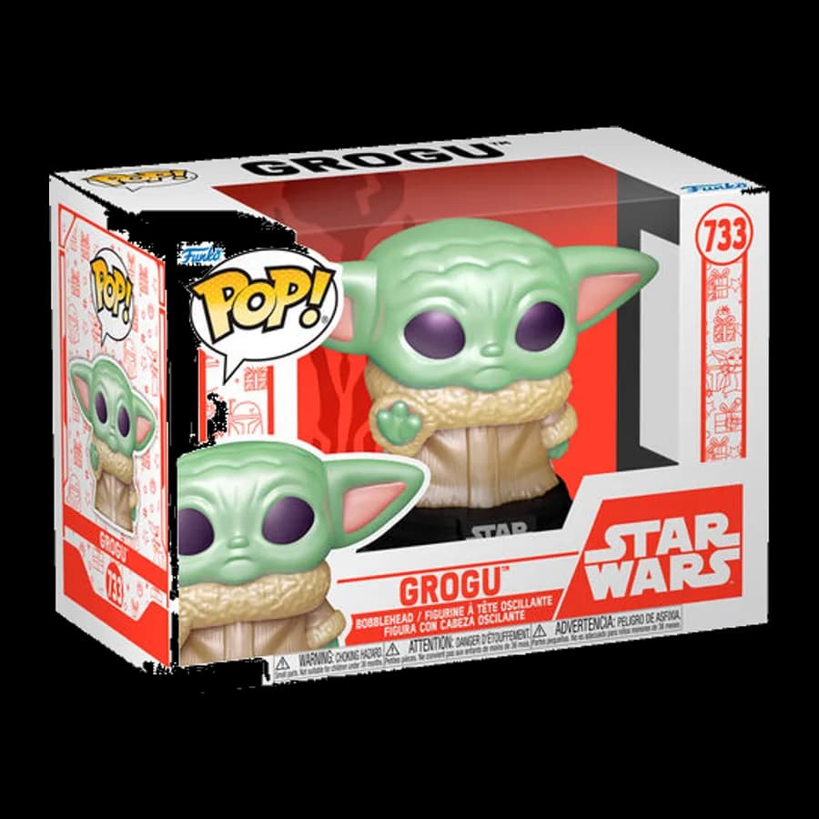 FUNKO POP! DISNEY STAR WARS: HOLIDAY - GROGU #733 BOBBLE-HEAD VINYL FIGURE