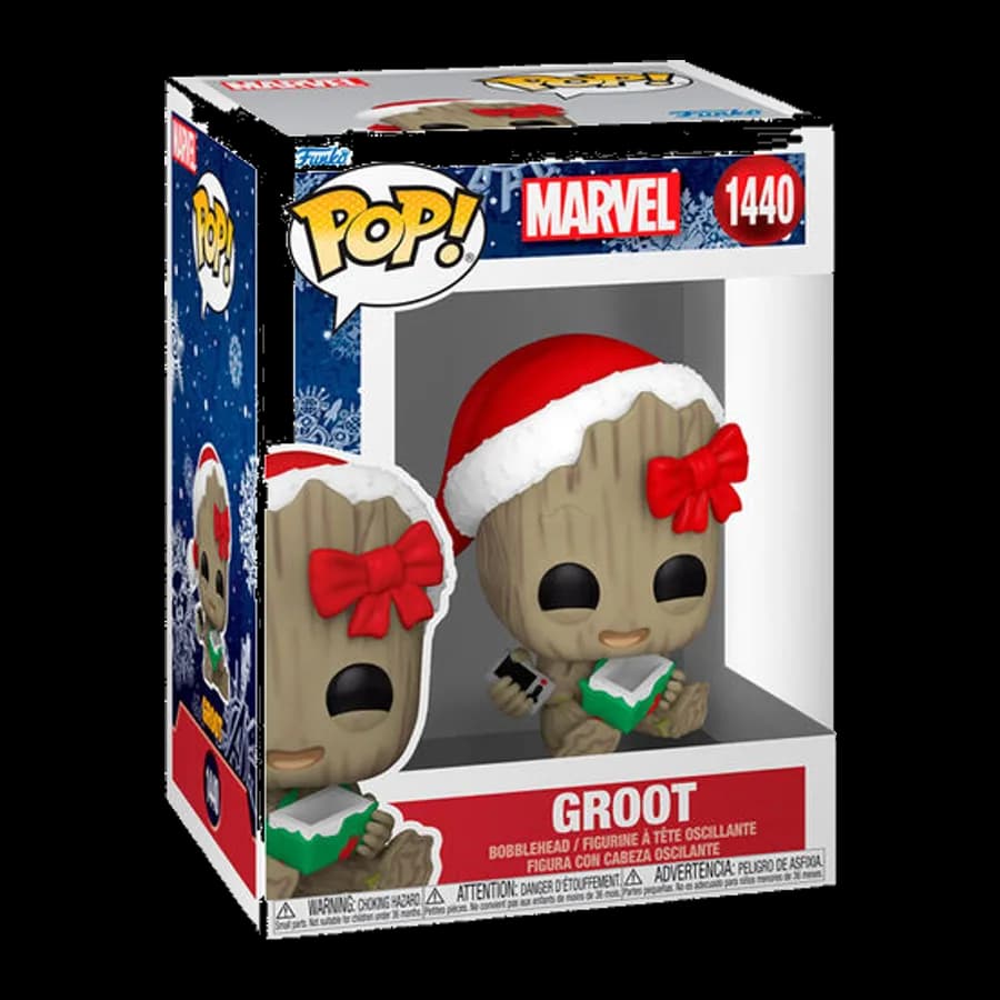 FUNKO POP! MARVEL: HOLIDAY - GROOT #1440 BOBBLE-HEAD VINYL FIGURE