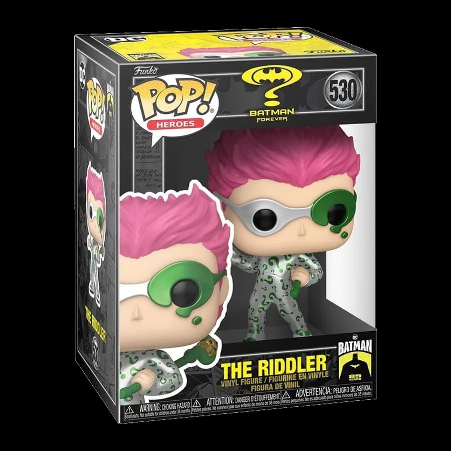 FUNKO POP! HEROES DC: BATMAN FOREVER - THE RIDDLER (METALLIC) #530 VINYL FIGURE