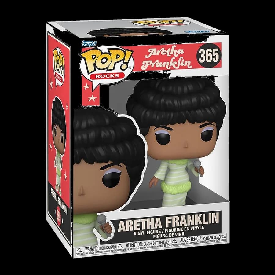 FUNKO POP! ROCKS: THE QUEEN OF SOUL - ARETHA FRANKLIN (GREEN DRESS) #365 VINYL FIGURE