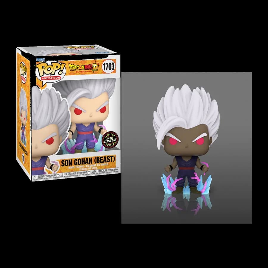 FUNKO POP! ANIMATION: DRAGON BALL SUPER HERO - SON GOHAN (BEAST) {GLOW CHASE EDITION} #1703 VINYL FIGURE