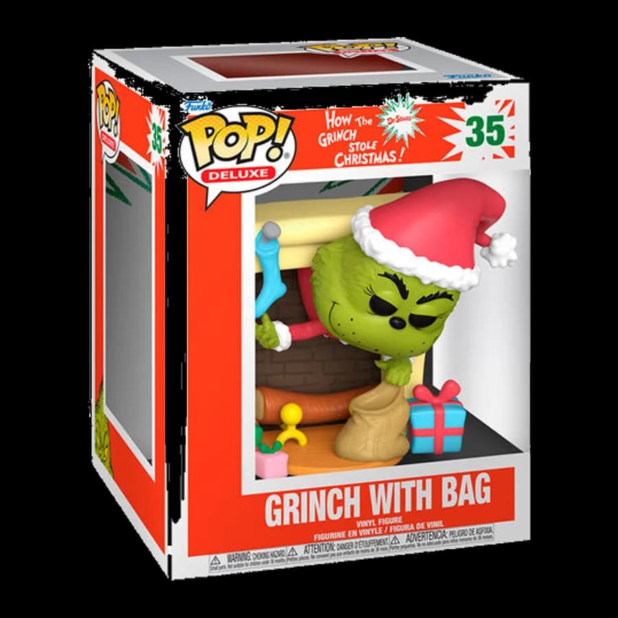 FUNKO POP! DELUXE: HOW THE GRINCH STOLE CHRISTMAS - GRINCH WITH BAG #35 VINYL FIGURE