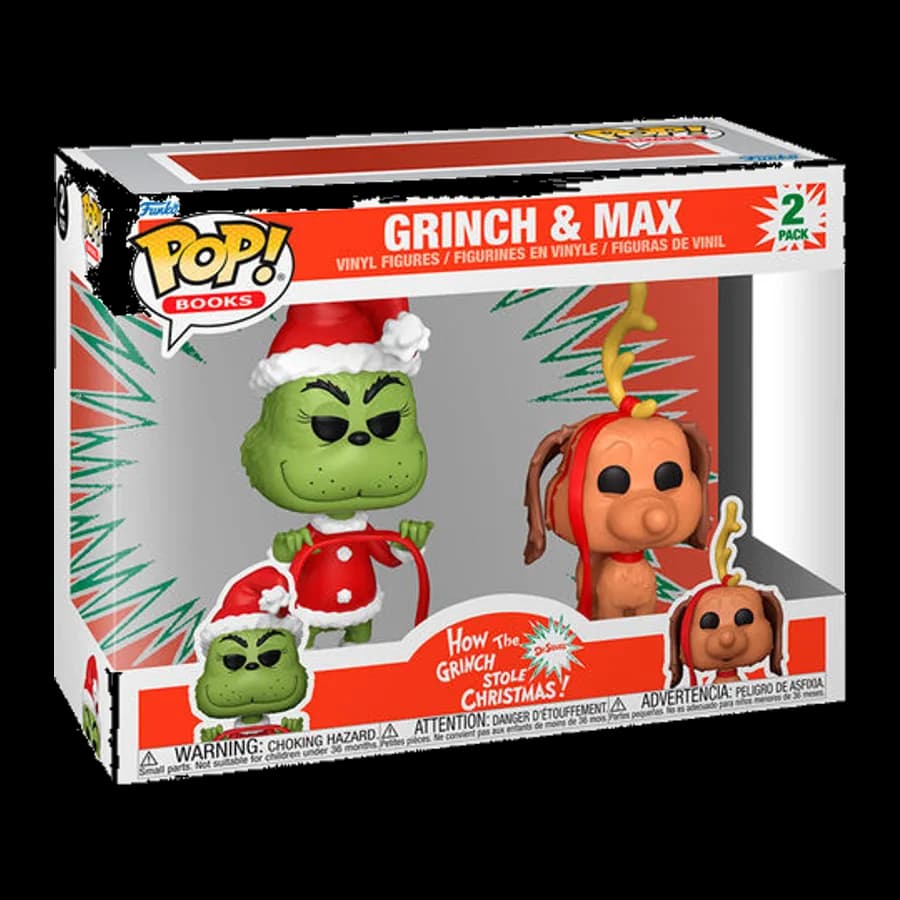 FUNKO POP! 2-PACK BOOKS: HOW THE GRINCH STOLE CHRISTMAS - GRINCH & MAX VINYL FIGURES