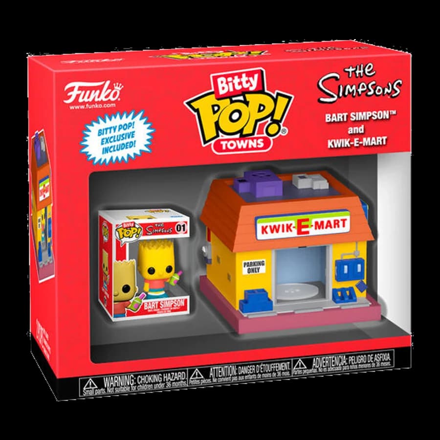 FUNKO BITTY POP! TOWNS: THE SIMPSONS - BART SIMPSON AND KWIK-E-MART VINYL FIGURE