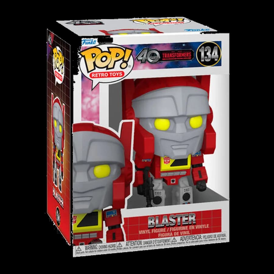FUNKO POP! RETRO TOYS: TRANSFORMERS 40 YEARS - BLASTER #134 VINYL FIGURE