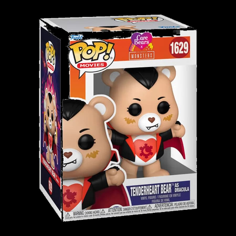 FUNKO POP! MOVIES: CAREBEARS x UNIVERSAL MONSTERS - TENDERHEART BEAR AS DRACULA #1629 VINYL FIGURE