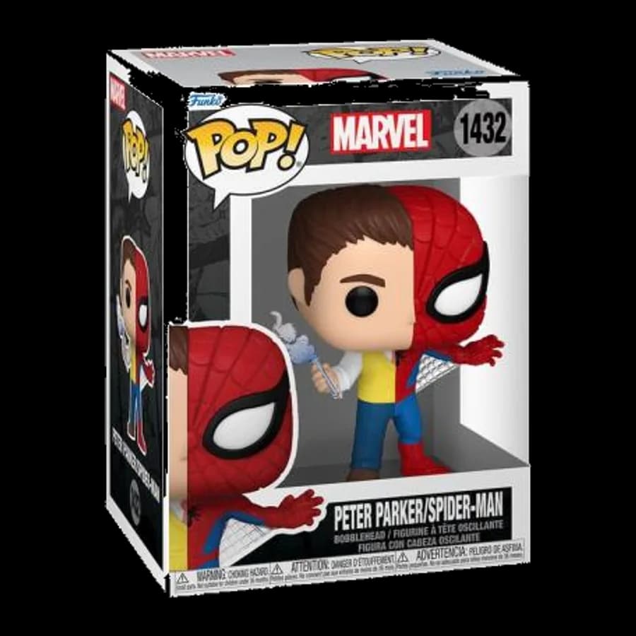 FUNKO POP! MARVEL: SPLIT - PETER PARKER / SPIDER-MAN #1432 BOBBLE-HEAD VINYL FIGURE