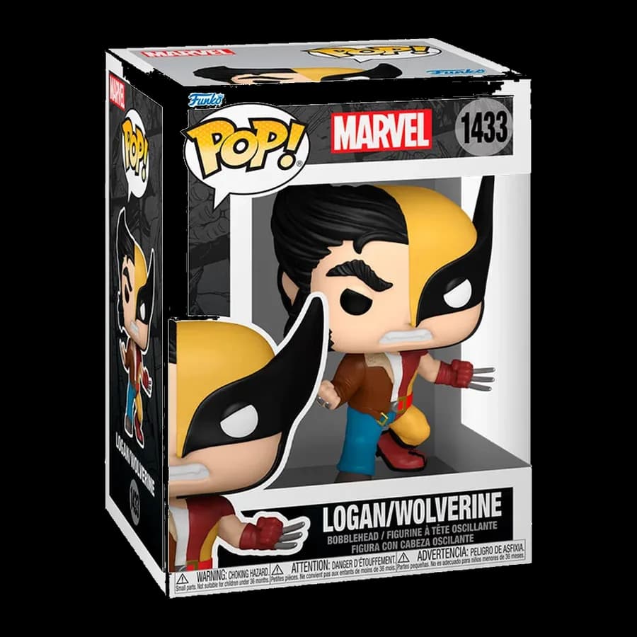 FUNKO POP! MARVEL: SPLIT - LOGAN / WOLVERINE #1433 BOBBLE-HEAD VINYL FIGURE