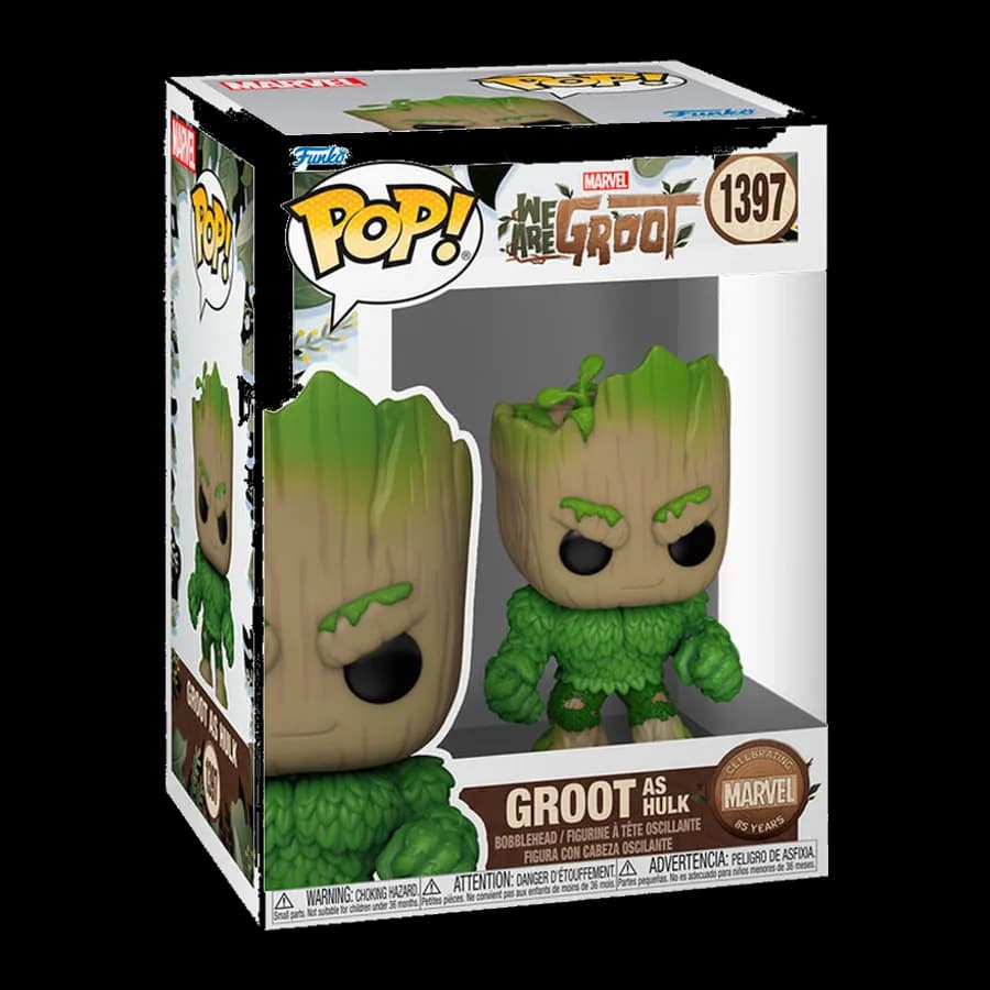 FUNKO POP! MARVEL: WE ARE GROOT - GROOT AS HULK #1397 BOBBLE-HEAD VINYL FIGURE