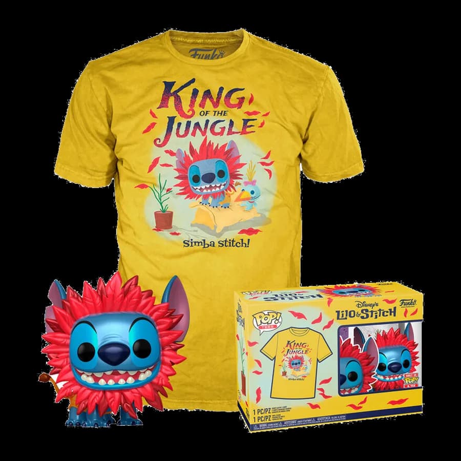 FUNKO POP! & TEE (ADULT) DISNEY: STITCH COSTUME - SIMBA VINYL FIGURE & T-SHIRT (S)