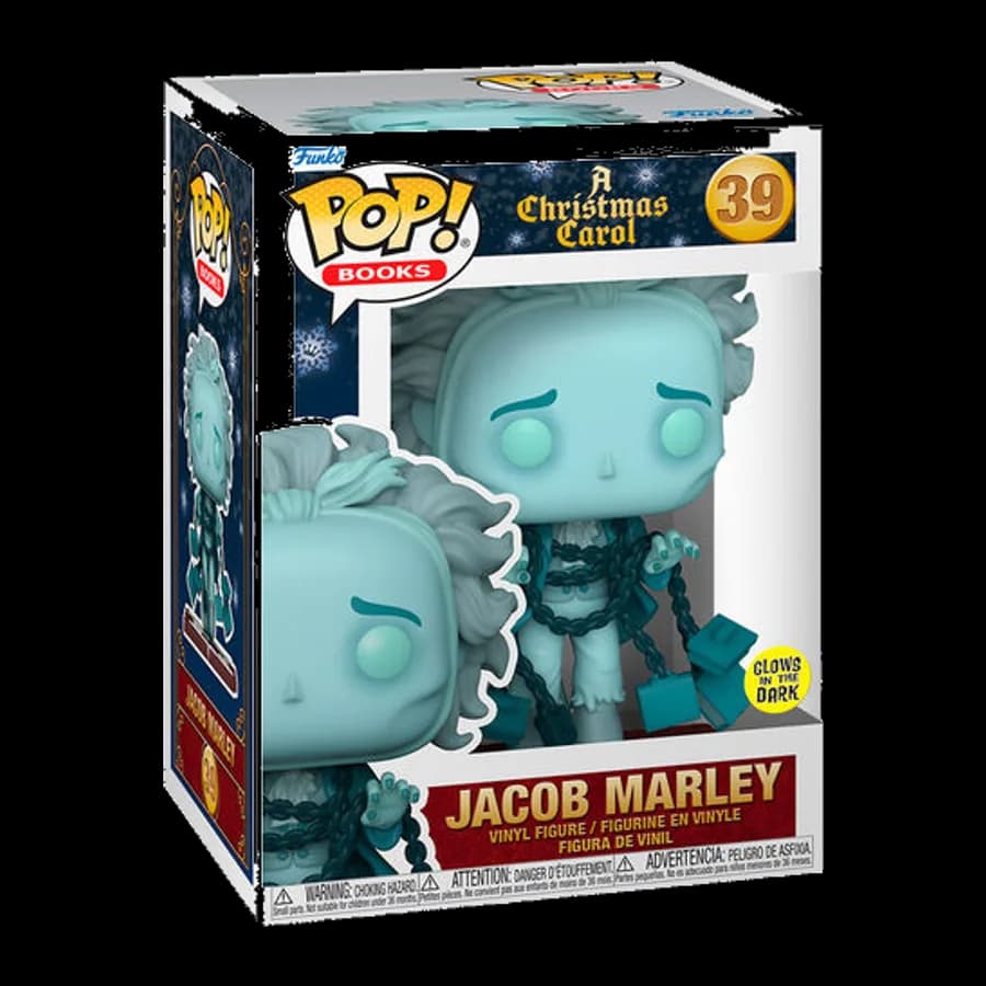 FUNKO POP! BOOKS: A CHRISTMAS CAROL - JACOB MARLEY (GLOWS IN THE DARK) #39 VINYL FIGURE