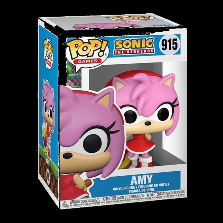 FUNKO POP! GAMES: SONIC THE HEDGEHOG - AMY ROSE #915 VINYL FIGURE