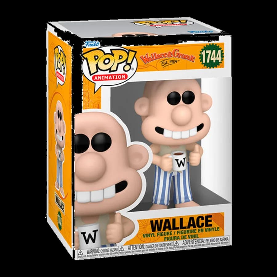 FUNKO POP! ANIMATION: WALLACE & GROMIT - WALLACE (IN PAJAMAS) #1744 VINYL FIGURE