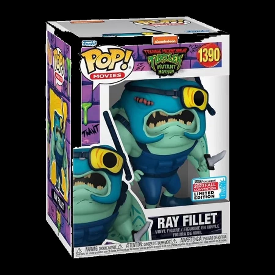 FUNKO POP! MOVIES: TEEMAGE MUTANT NINJA TURTLES: MUTANT MAYHEM - RAY FILLET (LIMITED EDITION 2023 FALL CONVENTION) #1390 VINYL FIGURE