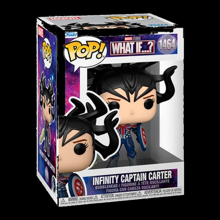 FUNKO POP! MARVEL: WHAT IF...? - INFINITY CAPTAIN CARTER #1464 BOBBLE-HEAD VINYL FIGURE