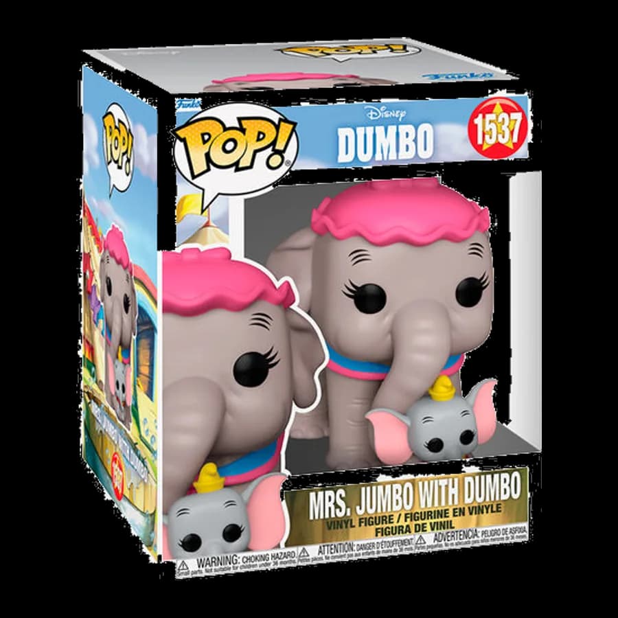 FUNKO POP! SUPER DISNEY: DUMBO - MRS. JUMBO WITH DUMBO #1537 VINYL FIGURE (6'')
