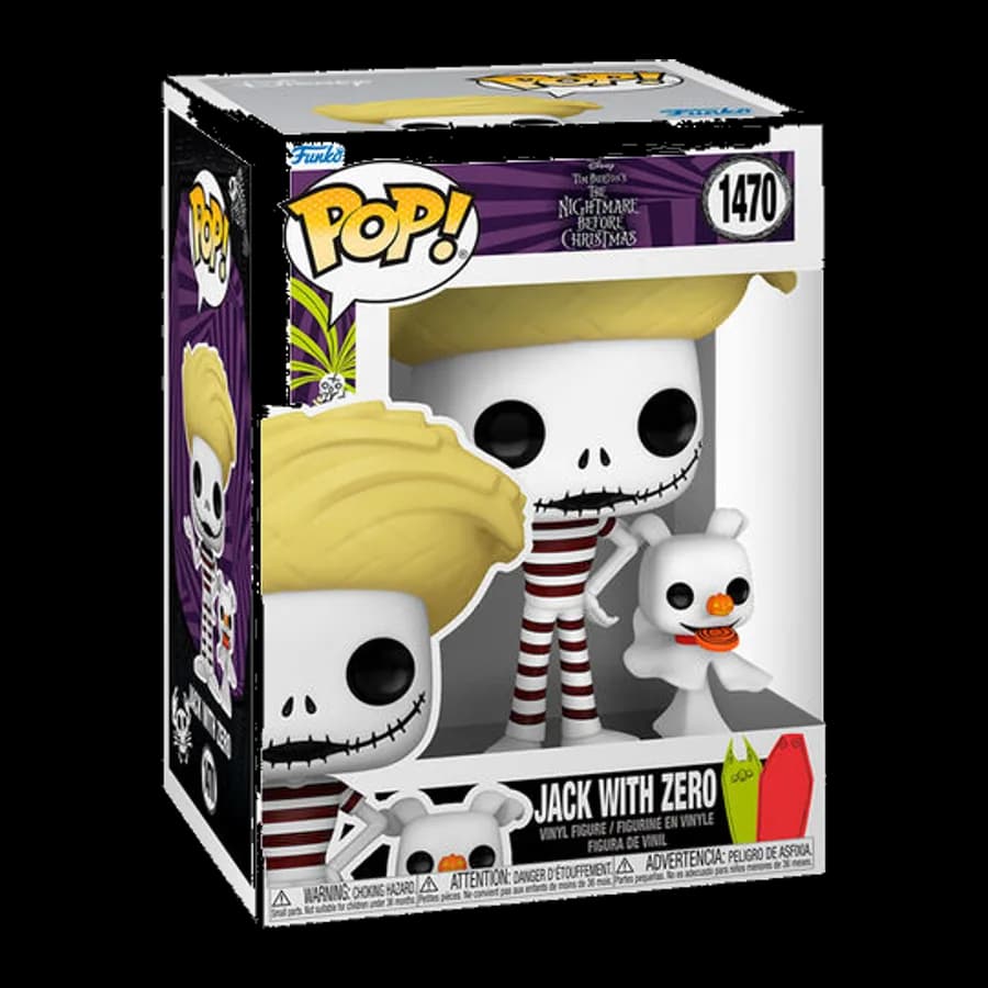FUNKO POP! DISNEY: THE NIGHTMARE BEFORE CHRISTMAS - JACK WITH ZERO (BEACH) #1470 VINYL FIGURE