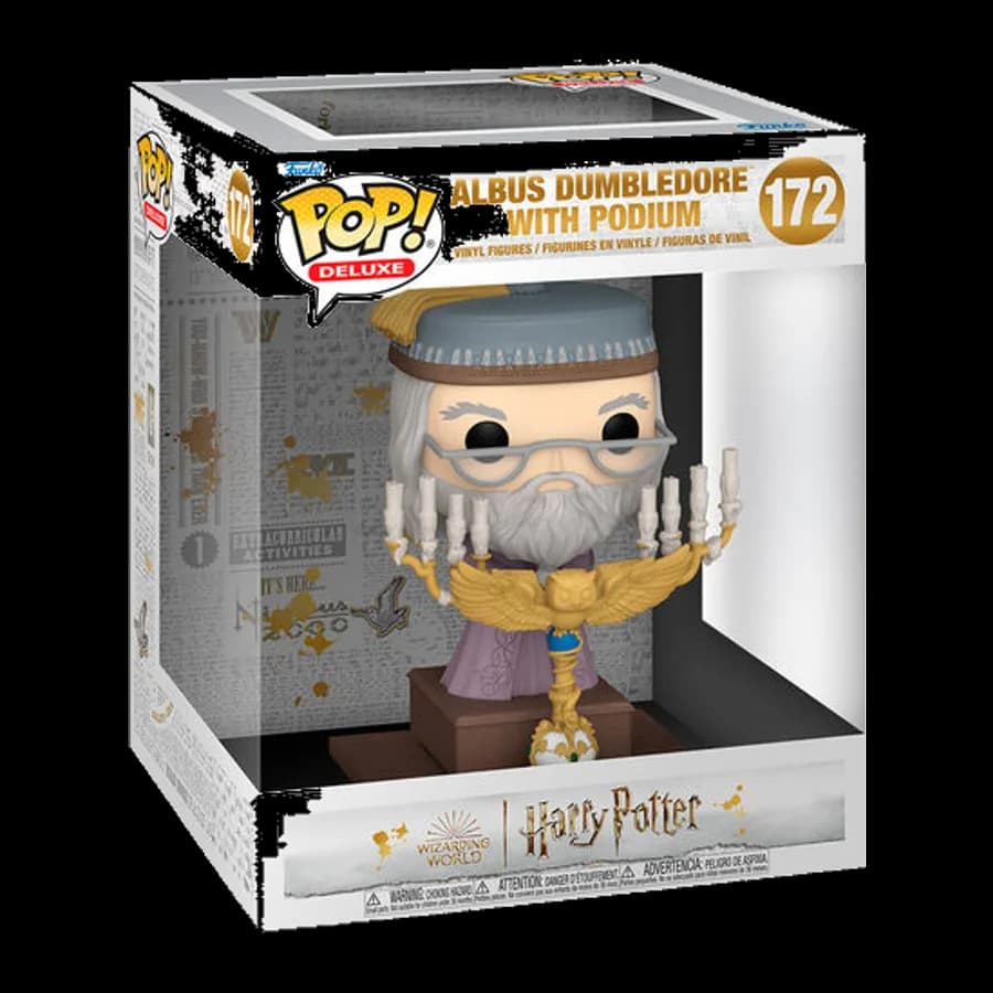 FUNKO POP! DELUXE: HARRY POTTER PRISONER OF AZKABAN - ALBUS DUMBLEDORE WITH PODIUM #172 VINYL FIGURE