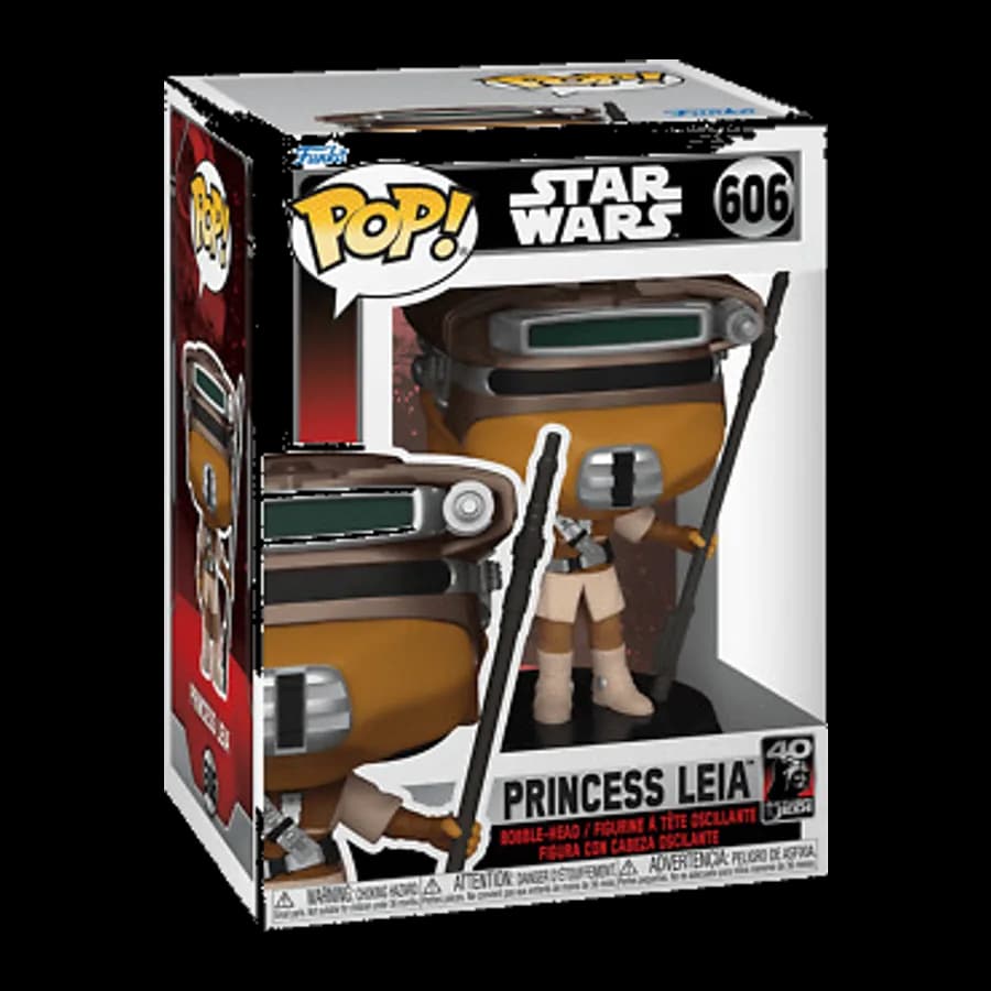 FUNKO POP! DISNEY STAR WARS: RETURN OF THE JEDI 40th - PRINCESS LEIA (BOUSHH) #606 BOBBLE-HEAD VINYL FIGURE
