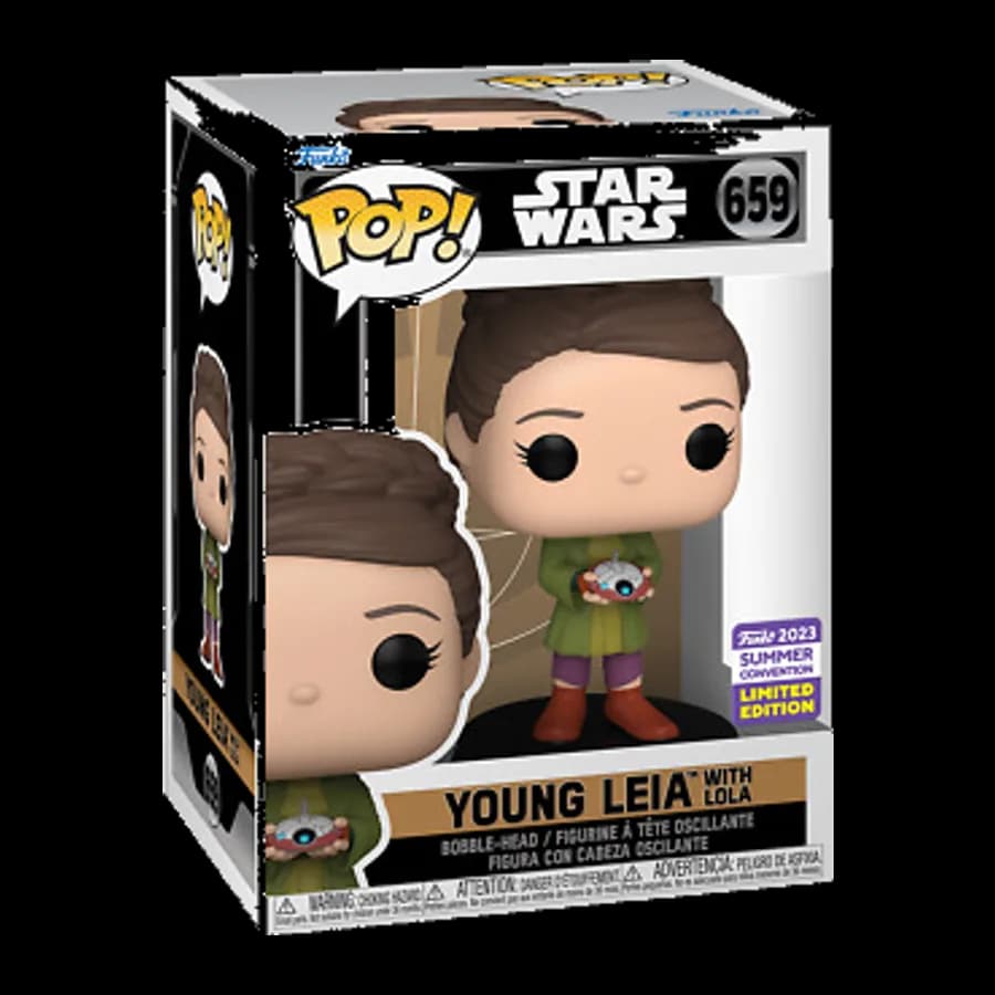 FUNKO POP! DISNEY STAR WARS: OBI-WAN KENOBY - YOUNG LEIA WITH LOLA (2023 SUMMER CONVENTION) #659 BOBBLE-HEAD VINYL FIGURE