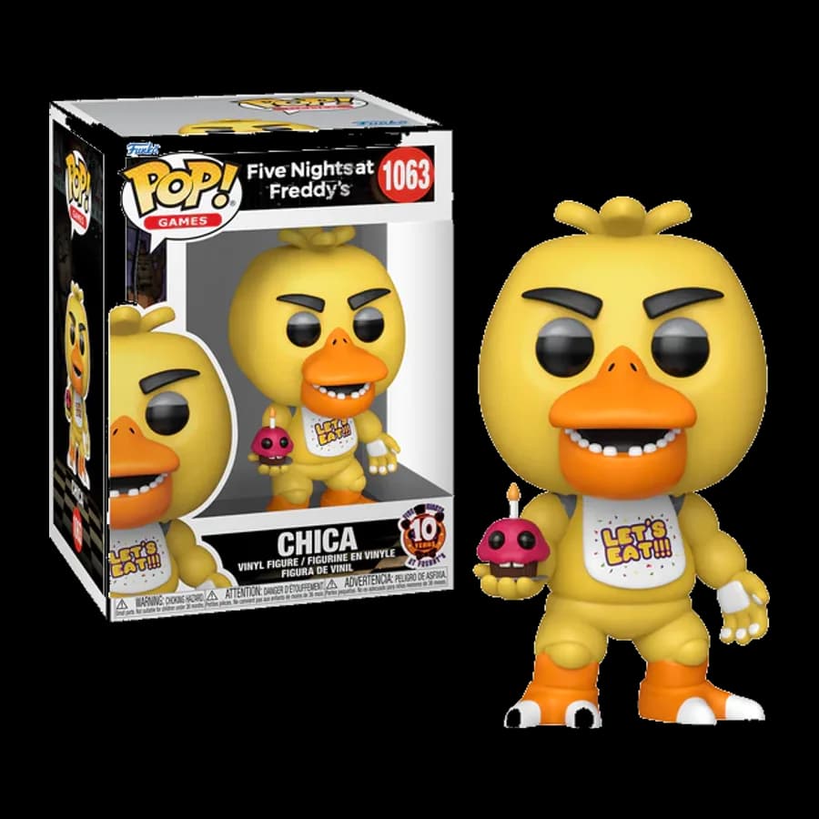 FUNKO POP! GAMES: FIVE NIGHTS AT FREDDY'S (10 YEARS) - CHICA #1063 VINYL FIGURE