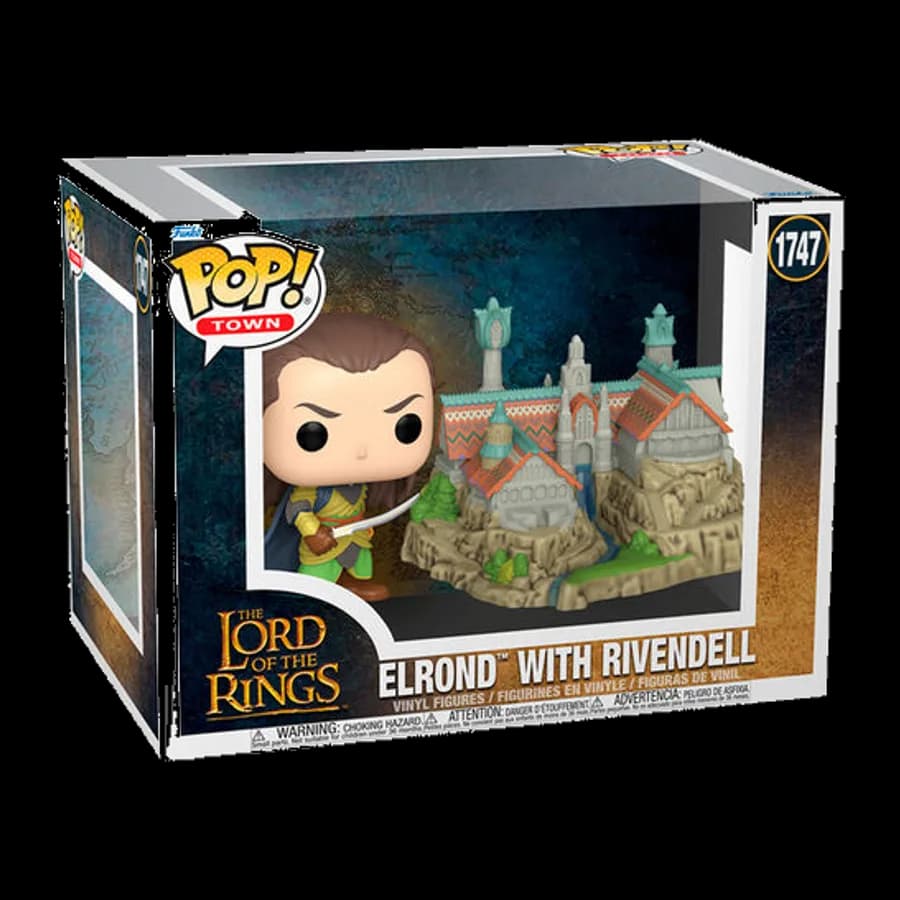 FUNKO POP! TOWN: THE LORD OF THE RINGS - ELROND WITH RIVENDELL #1747 VINYL FIGURE