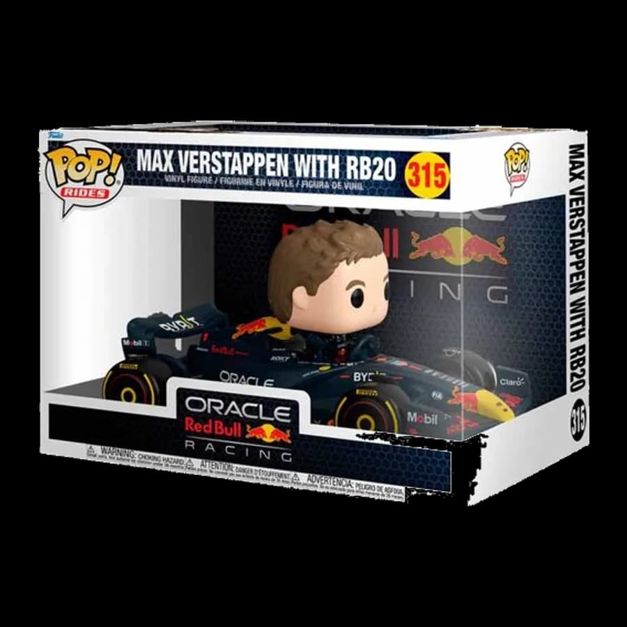FUNKO POP! RIDES SUPER DELUXE: RED BULL - VERSTAPPEN WITH RB20 #315 VINYL FIGURE