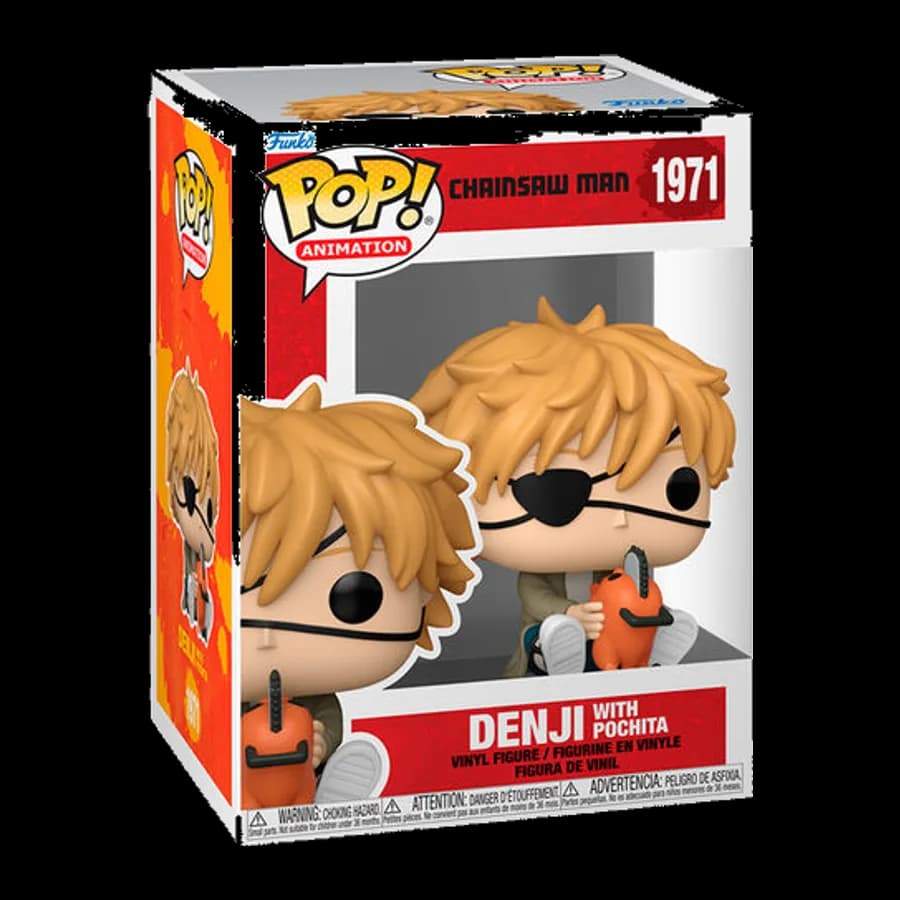 FUNKO POP! ANIMATION: CHAINSAW MAN - DENJI WITH POCHITA #1971 VINYL FIGURE