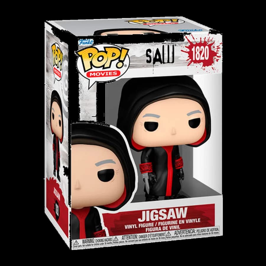 FUNKO POP! MOVIES: SAW (10th ANNIVERSARY) - JIGSAW (KILLER) #1820 VINYL FIGURE