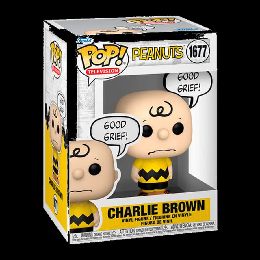 FUNKO POP! TELEVISION: PEANUTS - CHARLIE BROWN (GOOD GRIEF) #1677 VINYL FIGURE