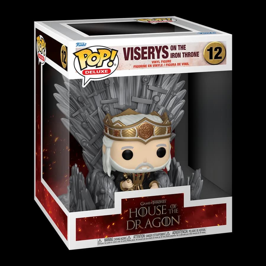 FUNKO POP! DELUXE: HOUSE OF THE DRAGON S2 - VISERYS ON THE IRON THRONE #12 VINYL FIGURE