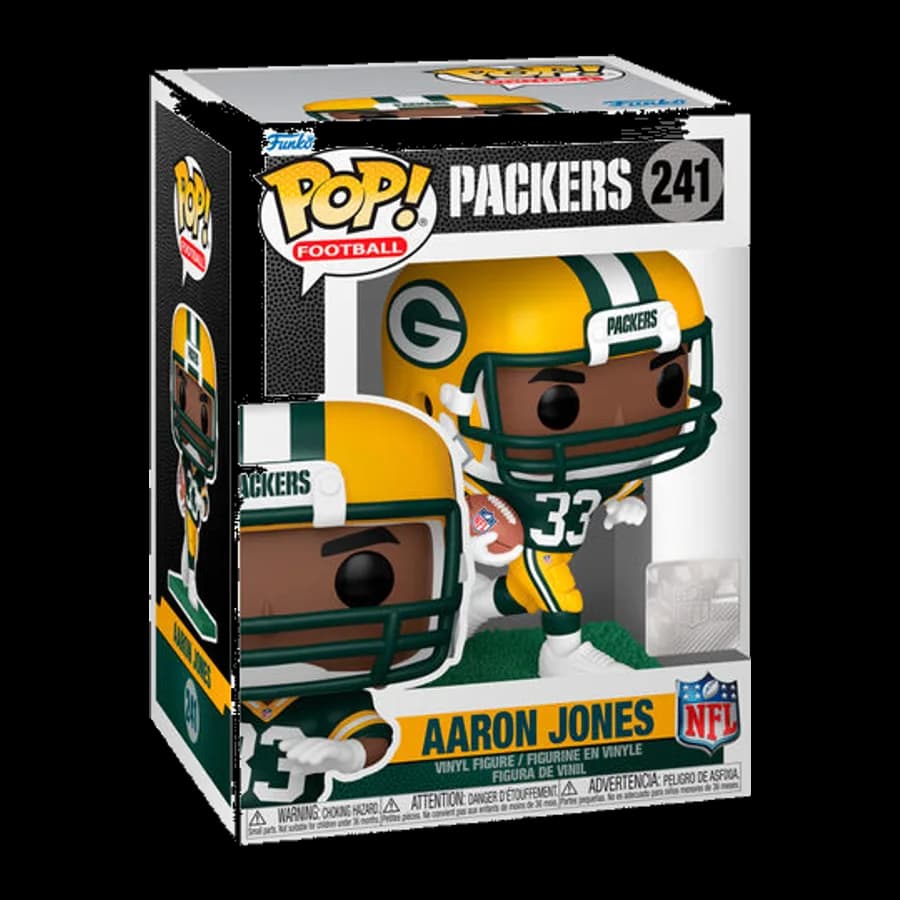 FUNKO POP! FOOTBALL: NFL GREEN BAY PACKERS - AARON JONES #241 VINYL FIGURE