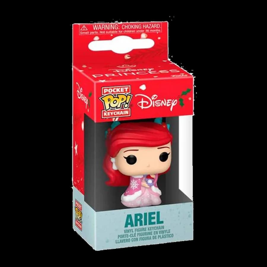 FUNKO POCKET POP! DISNEY: PRINCESS HOLIDAY - ARIEL VINYL FIGURE KEYCHAIN
