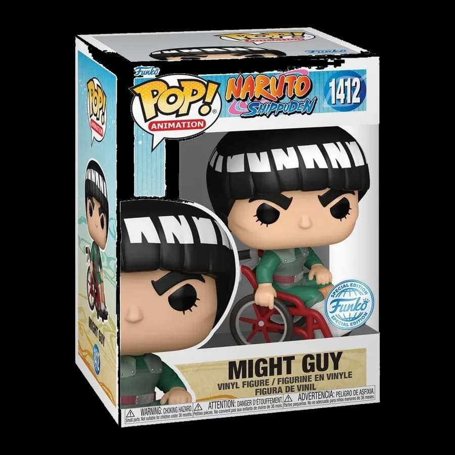 FUNKO POP! ANIMATION: NARUTO SHIPPUDEN - MIGHT GUY (WHITE CHROME) (SPECIAL EDITION) #1412 VINYL FIGURE