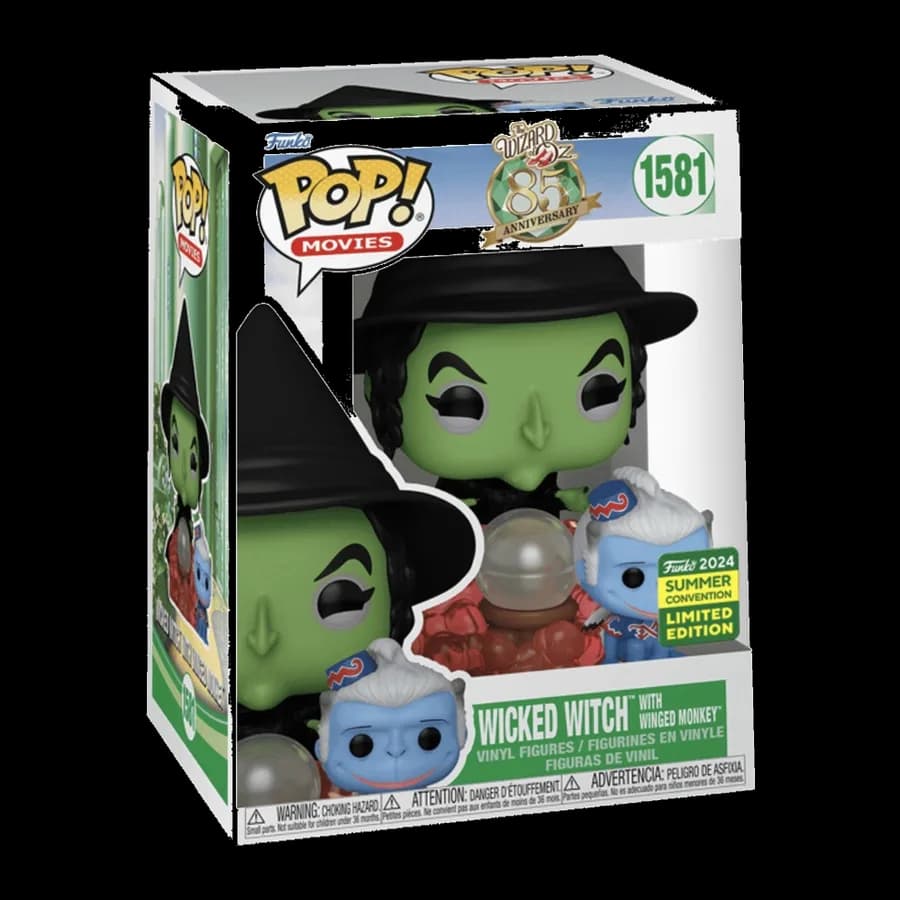 FUNKO POP! MOVIES: THE WIZARD OF OZ - WICKED WITCH WITH WINGED MONKEY (Convenction Special Edition) #1581 VINYL FIGURE