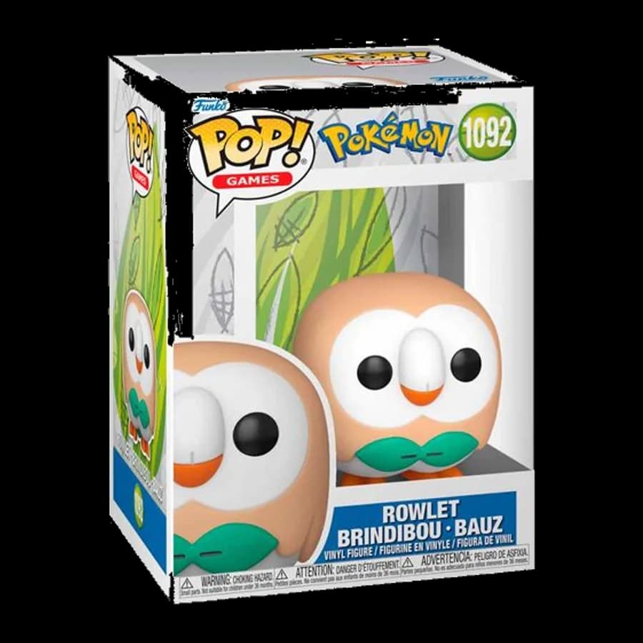 FUNKO POP! GAMES: POKEMON - ROWLET BRINDIBOU BAUZ #1092 VINYL FIGURE