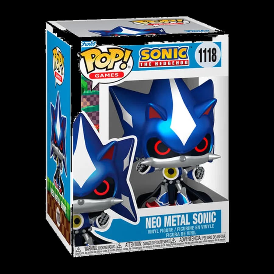FUNKO POP! GAMES: SONIC THE HEDGEHOG - NEO METAL SONIC #1118 VINYL FIGURE