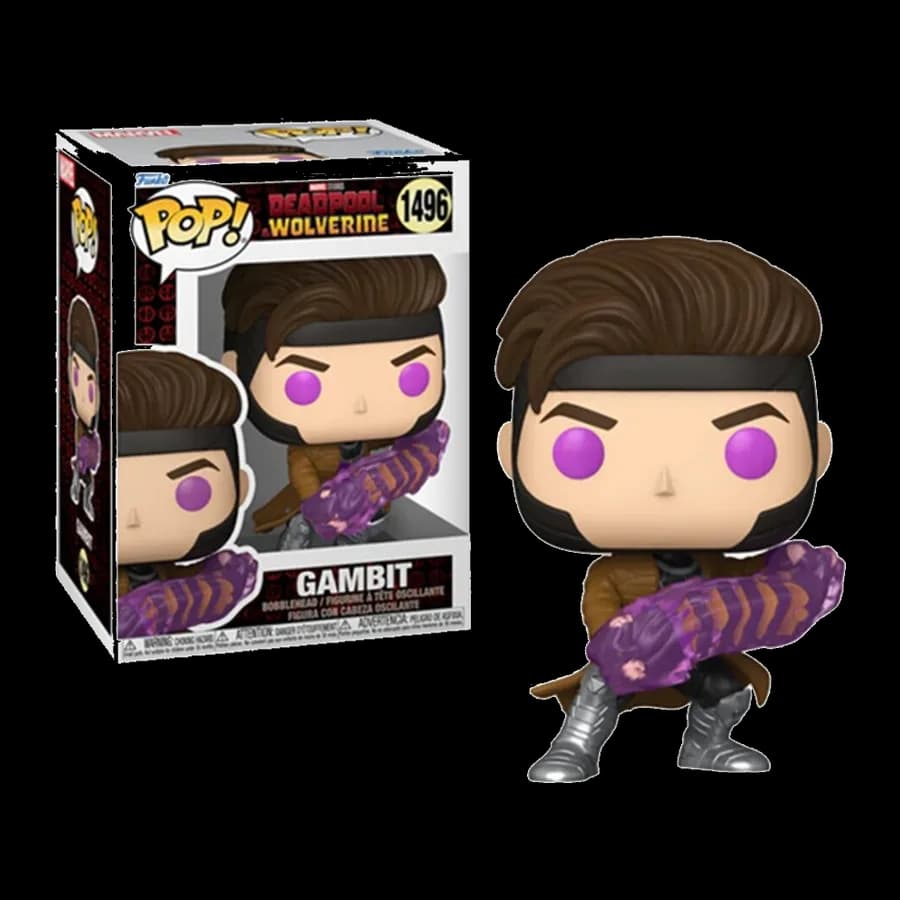 FUNKO POP! MARVEL: DEADPOOL & WOLVERINE - GAMBIT #1496 BOBBLE-HEAD VINYL FIGURE