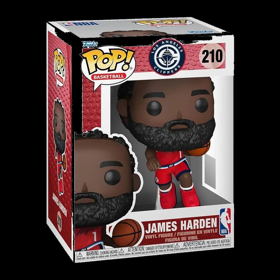 FUNKO POP! BASKETBALL: LOS ANGELES CLIPPERS - JAMES HARDEN #210 VINYL FIGURE