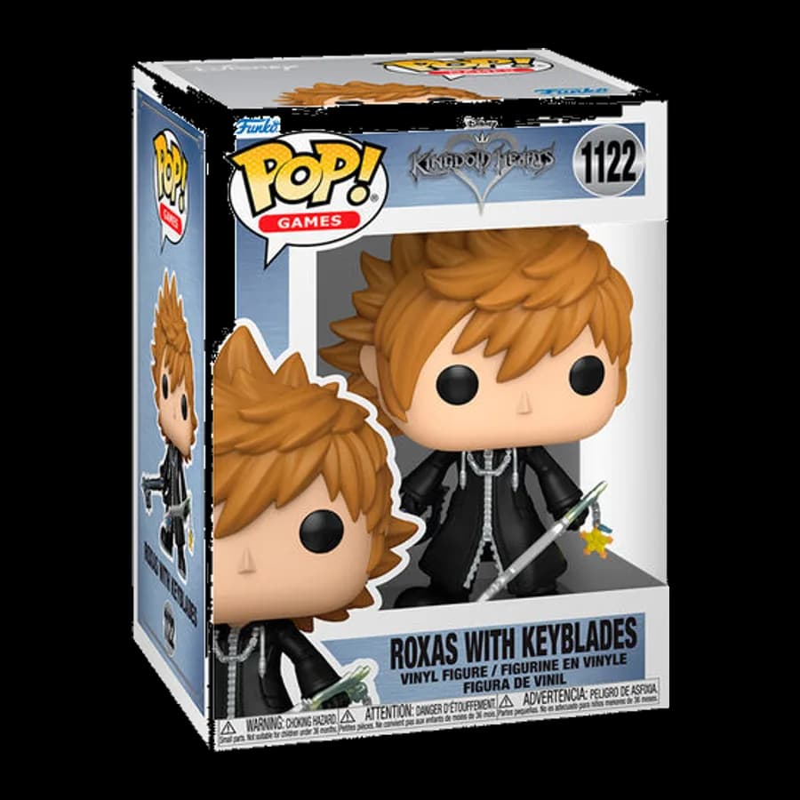 FUNKO POP! GAMES: KINGDOM HEARTS - ROXAS WITH KEYBLADES #1122 VINYL FIGURE